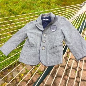 Mariella Burani Designer Gray Jacket Blazer Wool